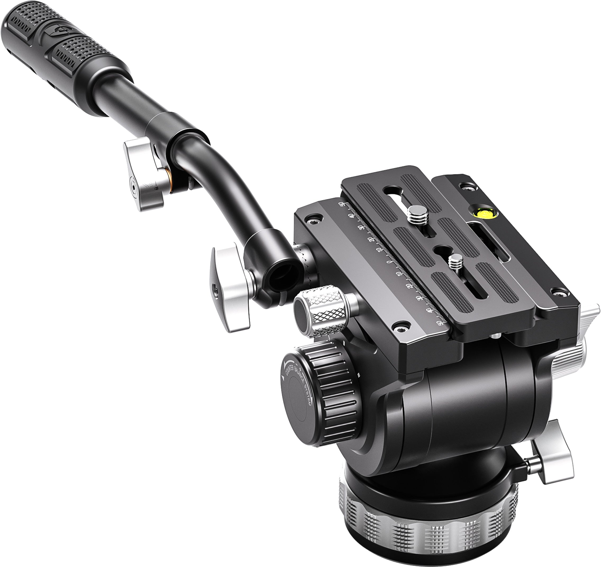 Leofoto LVC-253C+BV-20K (Knob Clamp) Dual-Tube Video Tripod with Fluid Head Set  | 75mm Integrated Bowl with Leveling Base and Handle