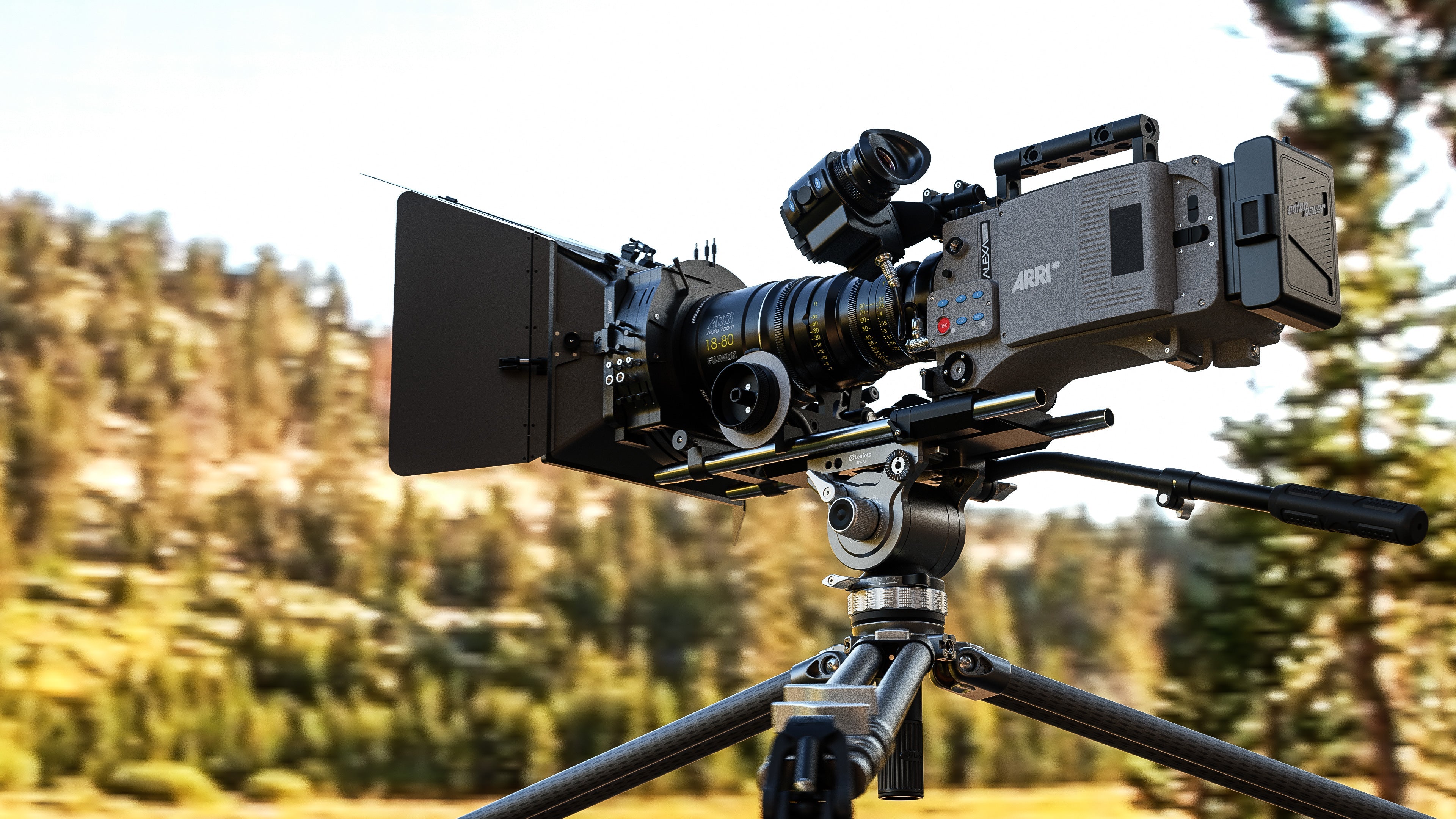 Leofoto LVC-193C+BV-10 Dual-Tube Video Tripod with Fluid Head Set  | 75mm Integrated Bowl with Leveling Base and Handle