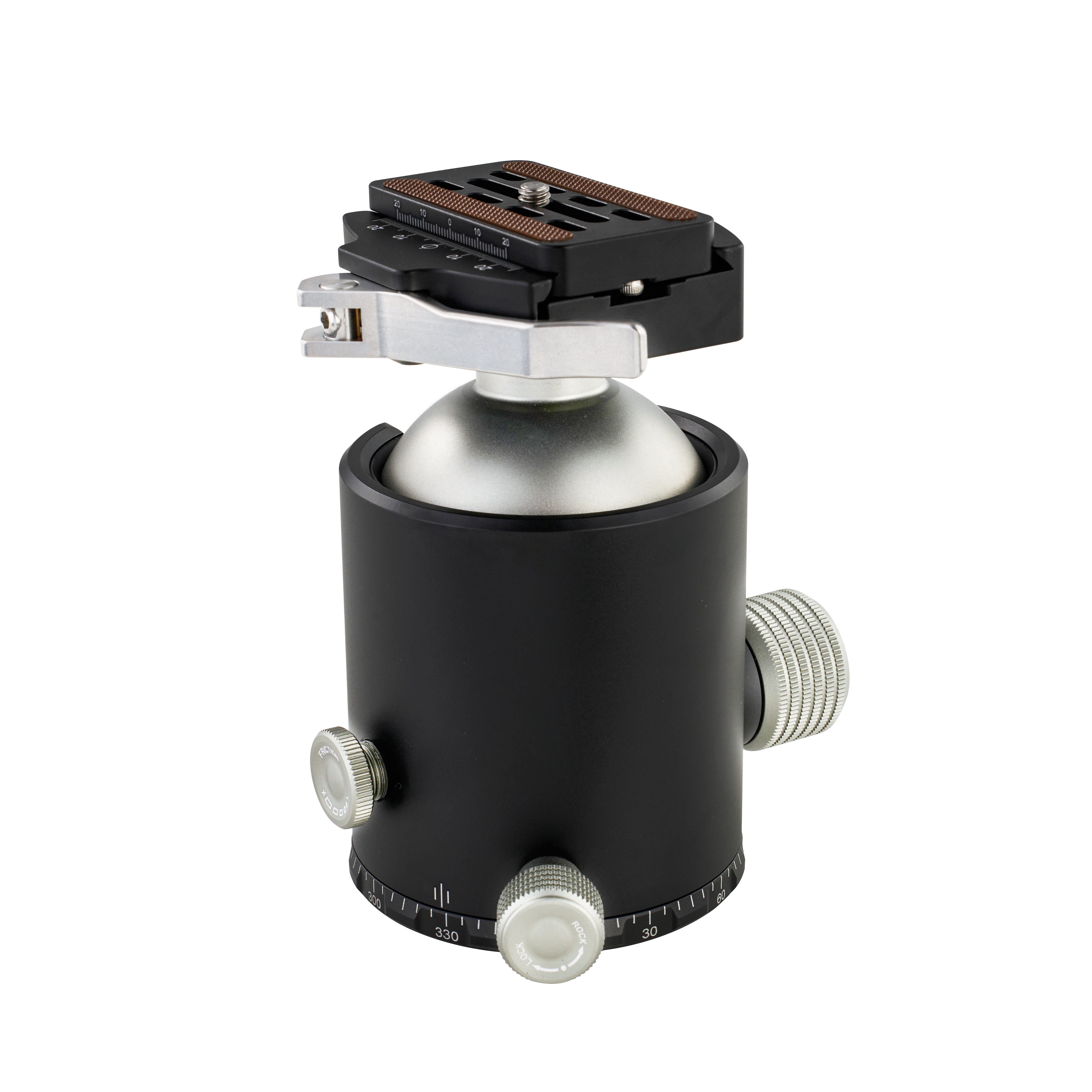 Leofoto HB-70LR (Lever-Release Clamp) 70mm Pro Heavy-Duty Ball Head with Quick Release Plate | Max Load 88lb