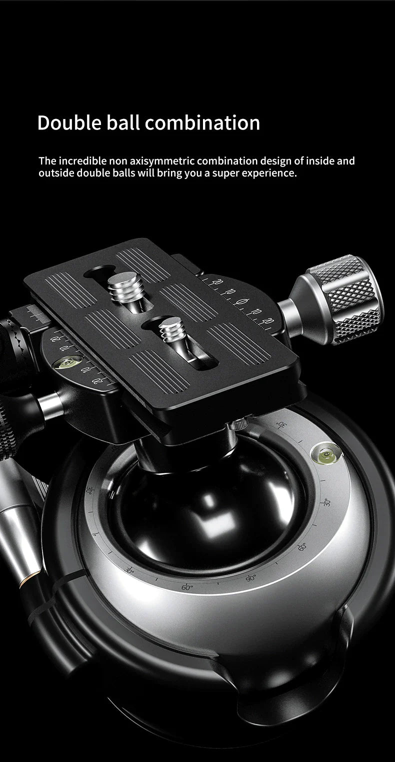 Leofoto LBH-80 Double Sphere Ball Head + QR Plate | Spherical Gimbal | Arca Compatible