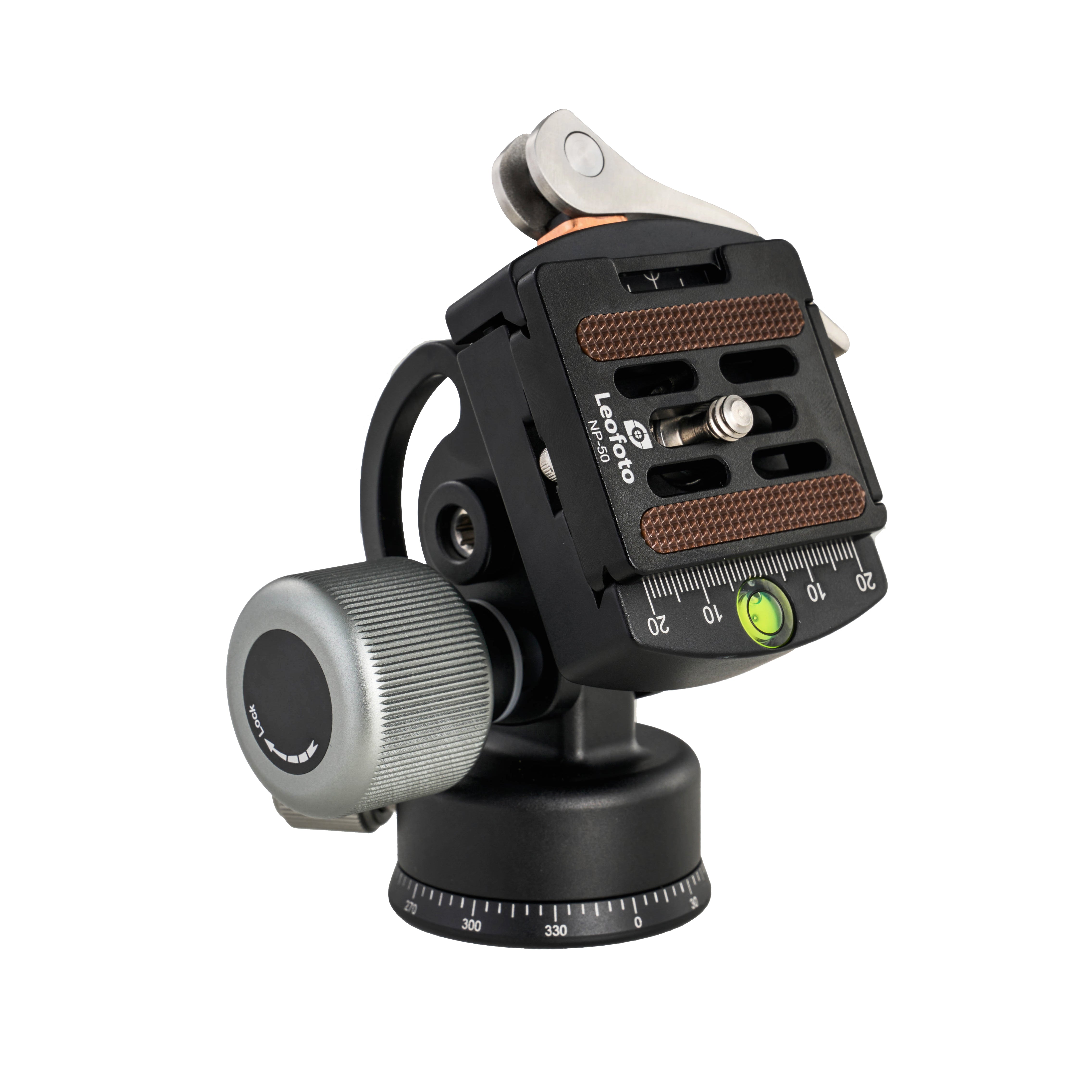 Leofoto VH-20LR 2-Way Monopod Head | Arca Compatible Lever Clamp