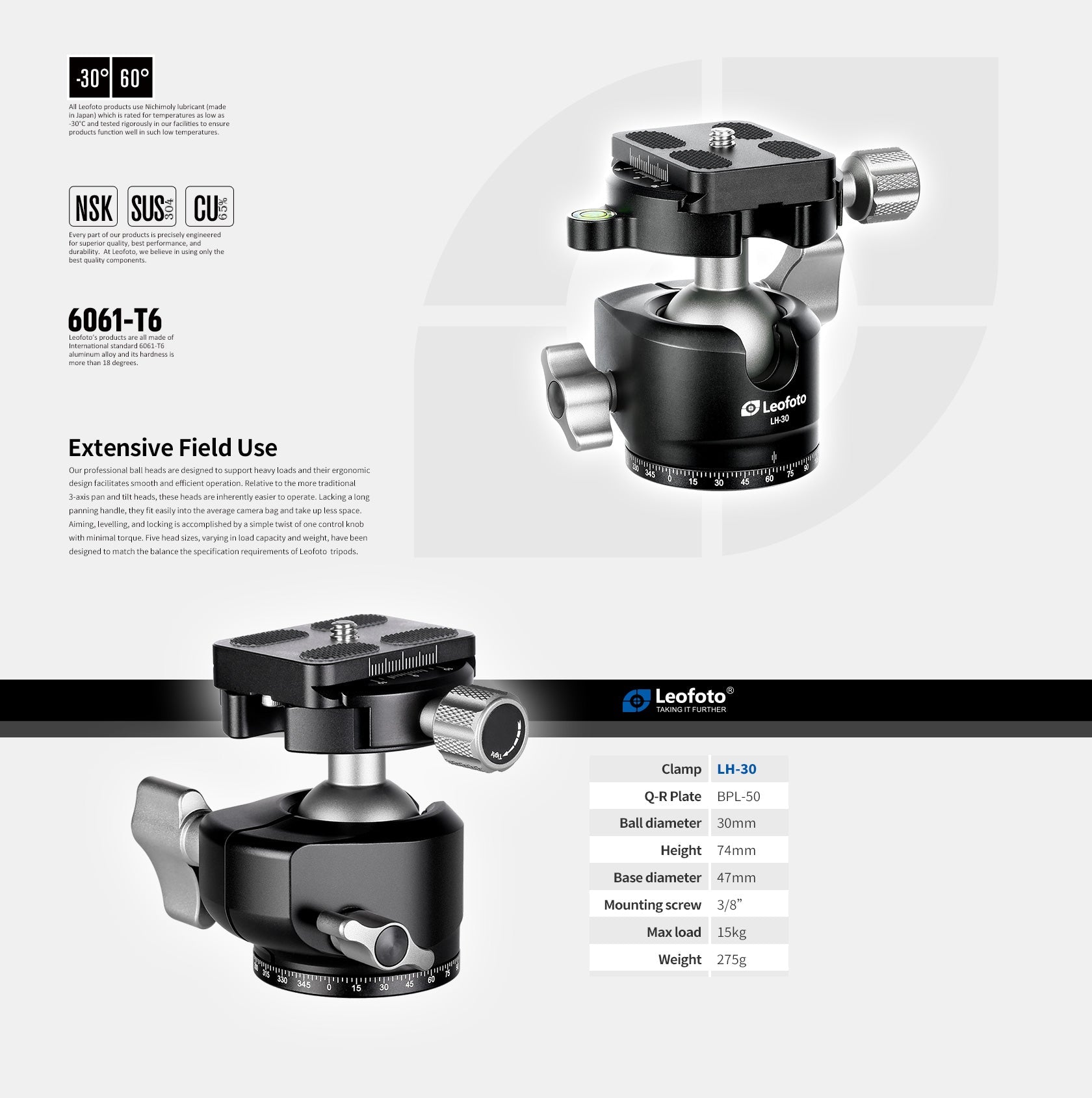 Leofoto LS-284CEX X Version Tripod with Integrated Leveling Head + Ballhead Set