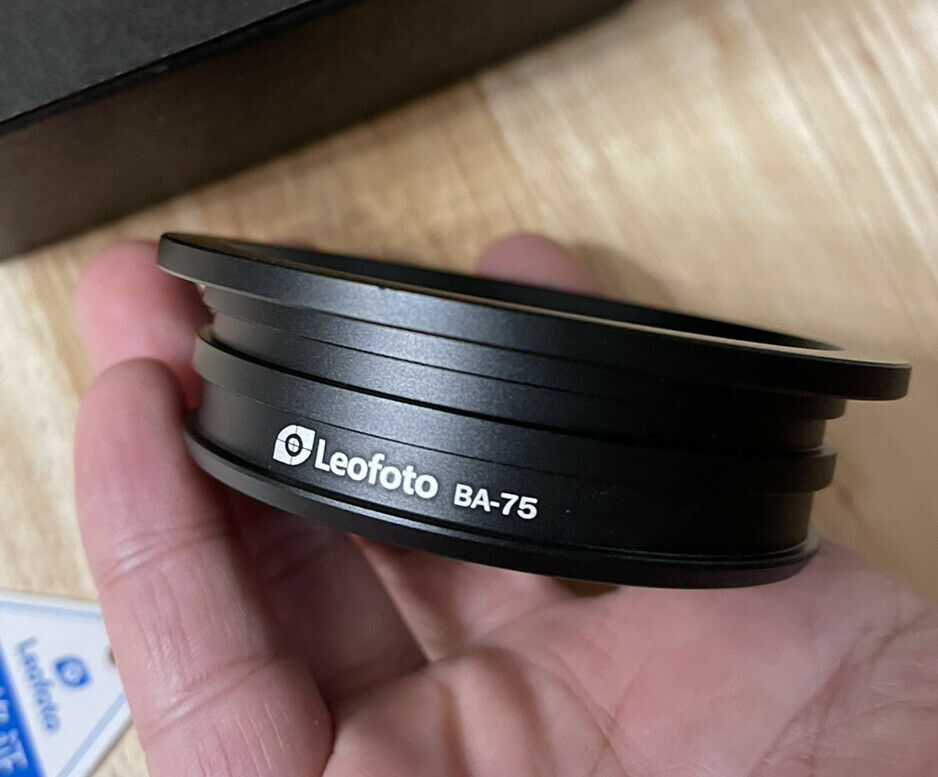 Leofoto BA-75 75mm Half-Bowl Video Head Adapter for LN-364C, LM-3xxC