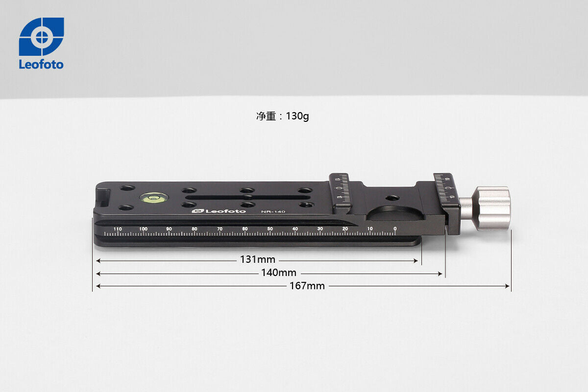 Leofoto NR-100mm /NR-140mm /NR-200mm Long Nodal Slide with Clamp